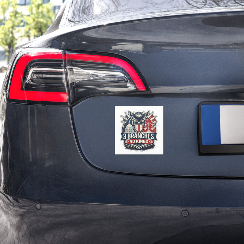 3 Branches No Kings Car Magnet